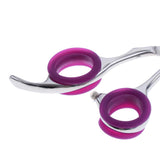 10x Barber Hairdressing Shears Scissors Finger Ring Grips Inserts Purple