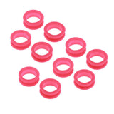 Max 10x Barber Hairdressing Shears Scissors Finger Ring Grips Inserts Rose Red