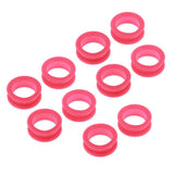 Max 10x Barber Hairdressing Shears Scissors Finger Ring Grips Inserts Rose Red