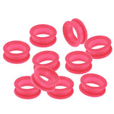 Max 10x Barber Hairdressing Shears Scissors Finger Ring Grips Inserts Rose Red