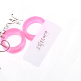 Max 10x Barber Hairdressing Shears Scissors Finger Ring Grips Inserts Rose Red