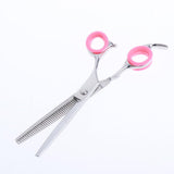Max 10x Barber Hairdressing Shears Scissors Finger Ring Grips Inserts Rose Red