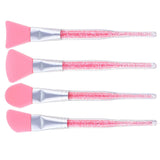 Max 4x Silicone Face Mask Brush Applicator Tool for Facials Mud Clay Mask Pink