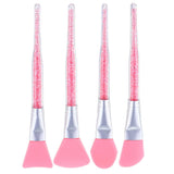 Max 4x Silicone Face Mask Brush Applicator Tool for Facials Mud Clay Mask Pink