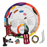 Maxbell Rotary Tattoo Motor Machine Color Wheel Mixing Guide Tattoo Tool Set Red