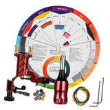 Maxbell Rotary Tattoo Motor Machine Color Wheel Mixing Guide Tattoo Tool Set Red