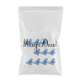 Maxbell 10X Reusable Acrylic Nail Polish Remover Clips Nail Art Soak Off Clip Blue