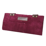 Leather Barber Hairdressing Tools Holder Pouch Scissors Shears Case Bag Purple