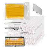 Maxbell 115X False Eyelashes Extension Practice Exercise Set Training Kit Yellow