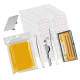 Maxbell 115X False Eyelashes Extension Practice Exercise Set Training Kit Yellow