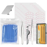 Maxbell 115X False Eyelashes Extension Practice Exercise Set Training Kit Blue