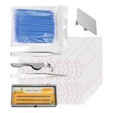 Maxbell 115X False Eyelashes Extension Practice Exercise Set Training Kit Blue