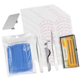 Maxbell 115X False Eyelashes Extension Practice Exercise Set Training Kit Blue