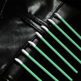 Maxbell 100pcs Disposable Lip Brush Lip Gloss Applicators Lipstick Wands Kits Green