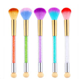 Maxbell Nail Care Manicure Dust Remover Cleaner Brushes Makeup Powder Brushes Clear