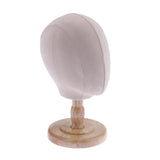 Maxbell Mannequin Head Wig Holder Display Stand Salon Styling Hat/Cap Rack Beige