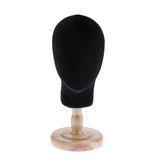 Maxbell Mannequin Head Wig Holder Display Stand Salon Styling Hat/Cap Rack Black