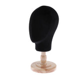 Maxbell Mannequin Head Wig Holder Display Stand Salon Styling Hat/Cap Rack Black