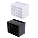 Max 20 Slots Desk Lipstick Holder Display Cosmetic Organizer Makeup Case Black