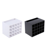 Max 20 Slots Desk Lipstick Holder Display Cosmetic Organizer Makeup Case Black