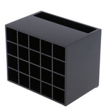 Max 20 Slots Desk Lipstick Holder Display Cosmetic Organizer Makeup Case Black