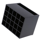 Max 20 Slots Desk Lipstick Holder Display Cosmetic Organizer Makeup Case Black