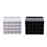 Max 20 Slots Desk Lipstick Holder Display Cosmetic Organizer Makeup Case Black