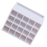 Max 20 Slots Desk Lipstick Holder Display Cosmetic Organizer Makeup Case White