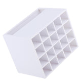 Max 20 Slots Desk Lipstick Holder Display Cosmetic Organizer Makeup Case White