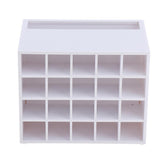 Max 20 Slots Desk Lipstick Holder Display Cosmetic Organizer Makeup Case White