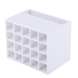 Max 20 Slots Desk Lipstick Holder Display Cosmetic Organizer Makeup Case White