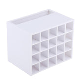 Max 20 Slots Desk Lipstick Holder Display Cosmetic Organizer Makeup Case White