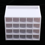 Max 20 Slots Desk Lipstick Holder Display Cosmetic Organizer Makeup Case White