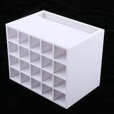 Max 20 Slots Desk Lipstick Holder Display Cosmetic Organizer Makeup Case White