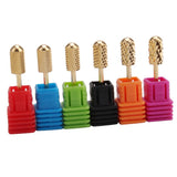 Max 6pcs Nail Drill Bits Polishing Grinding Bit for Electric Nail Drill Machine Round