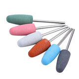 Maxbell 6pcs Silicone Polisher Grinder Nail Art Drill Bits For Electric Manicure