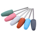 Maxbell 6pcs Silicone Polisher Grinder Nail Art Drill Bits For Electric Manicure