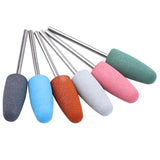 Maxbell 6pcs Silicone Polisher Grinder Nail Art Drill Bits For Electric Manicure