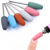Maxbell 6pcs Silicone Polisher Grinder Nail Art Drill Bits For Electric Manicure