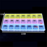 Maxbell 21Grid Durable False Nail Art Case Holder Container Nail Art Tip Storage Box