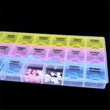 Maxbell 21Grid Durable False Nail Art Case Holder Container Nail Art Tip Storage Box