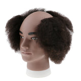 Maxbell Premium Human Hair Male Bald Mannequin Head Curly Wig Display Styling Head