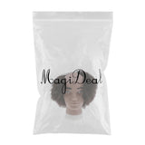 Maxbell Premium Human Hair Male Bald Mannequin Head Curly Wig Display Styling Head