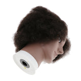 Maxbell Premium Human Hair Male Bald Mannequin Head Curly Wig Display Styling Head