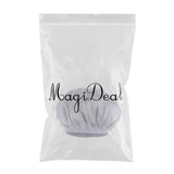 Max Adjustable Satin Silk Bonnet Night Sleep Cap Hat For Long Curly Natural Hair Silver