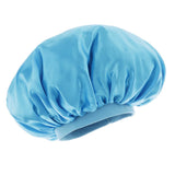 Max Adjustable Satin Silk Bonnet Night Sleep Cap Hat For Long Curly Natural Hair Sky Blue