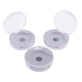 Maxbell 3 Pcs Round Empty Makeup Eyeshadow Palette Blush Lip Gloss Powder DIY Case