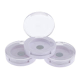 Maxbell 3 Pcs Round Empty Makeup Eyeshadow Palette Blush Lip Gloss Powder DIY Case