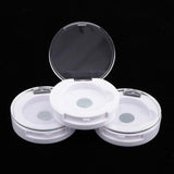 Maxbell 3 Pcs Round Empty Makeup Eyeshadow Palette Blush Lip Gloss Powder DIY Case