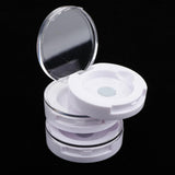 Maxbell 3 Pcs Round Empty Makeup Eyeshadow Palette Blush Lip Gloss Powder DIY Case
